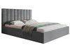 Łóżko tapicerowane z pojemnikiem i stelażem 180x200 Sesto szare