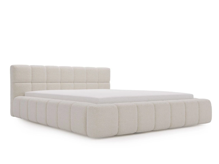 Łóżko tapicerowane z pojemnikiem i stelażem 140x200 Alicante Beżowe