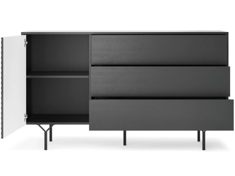 Zestaw mebli do salonu Ravi Czarny