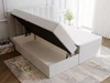 Łóżko kontynentalne z pojemnikiem na pościel 180x200 Mocca Szare