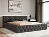 Łóżko tapicerowane z pojemnikiem i stelażem 120x200 cm Palini Czarne