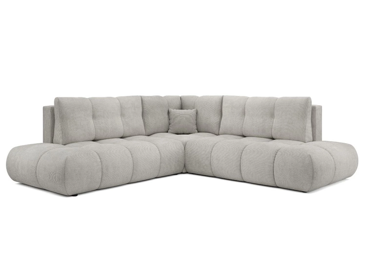 Narożnik z funkcją spania i pojemnikiem Lewy Kair Jasnoszary