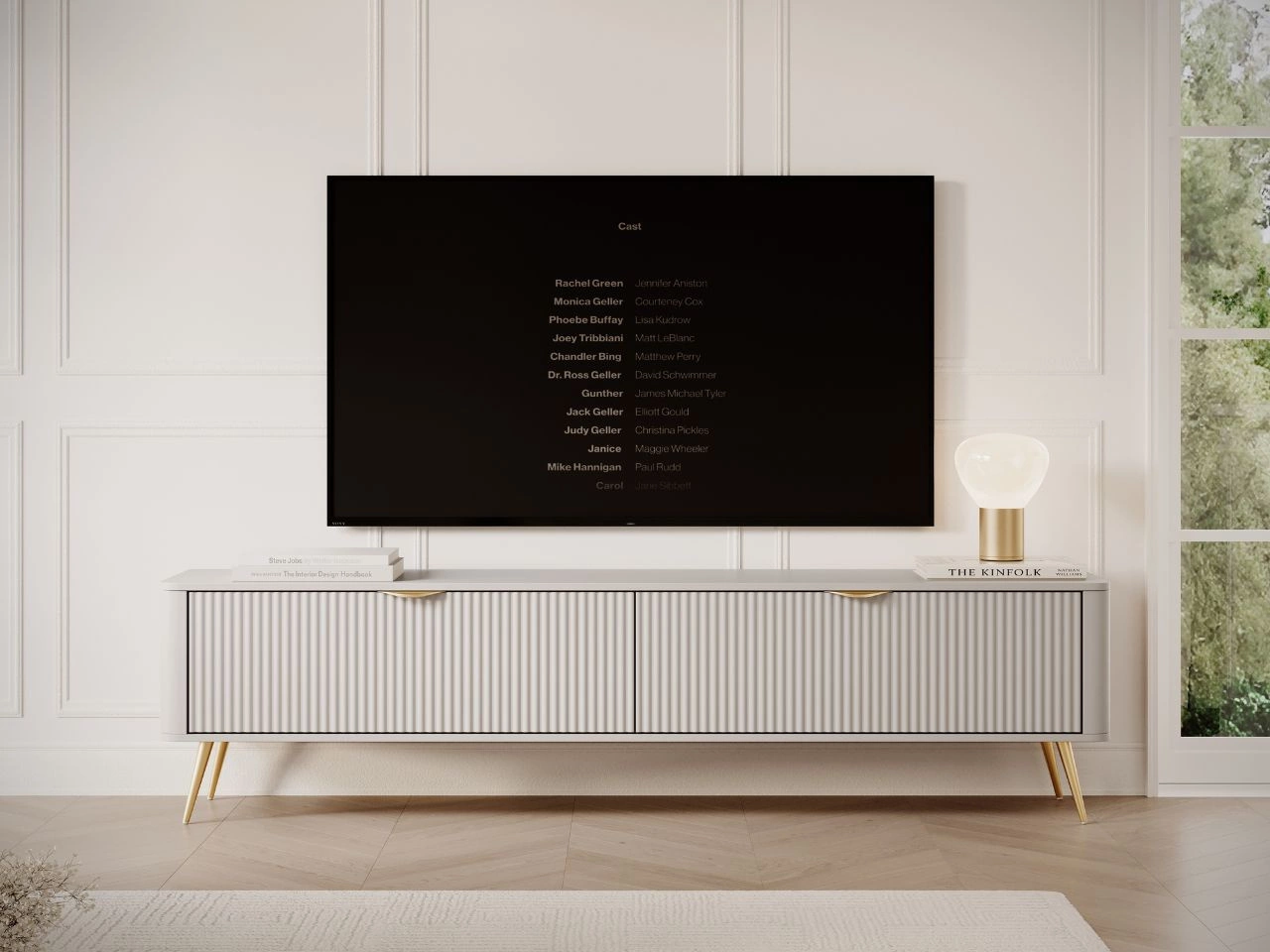 Szafka pod telewizor z drzwiczkami 200 cm Latina Beżowa