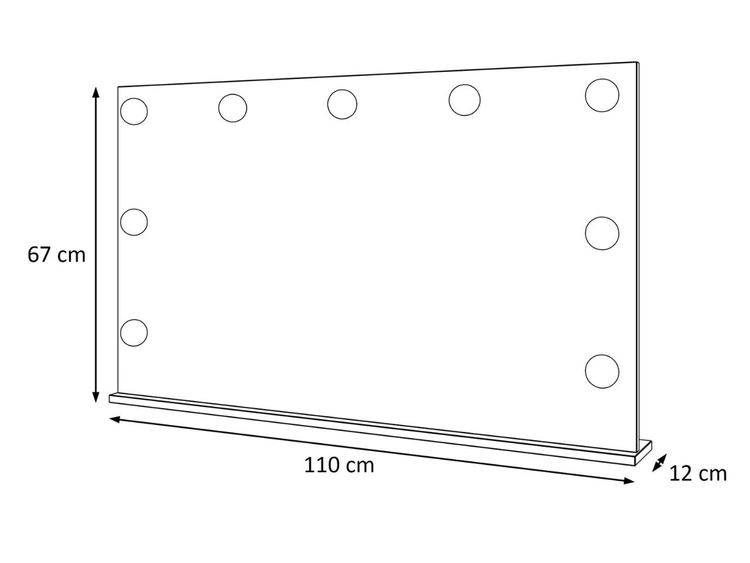 Lustro z oświetleniem do sypialni LED Melo Elite kaszmir