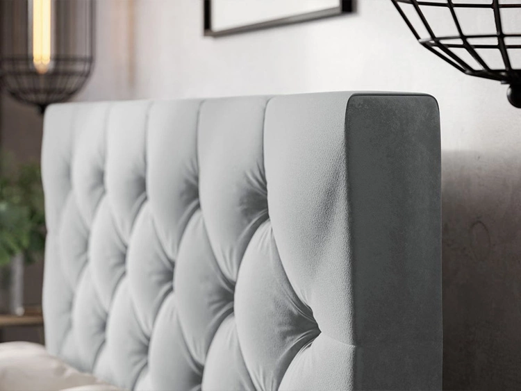 Łóżko tapicerowane ze stelażem 180x200 Tril Szary