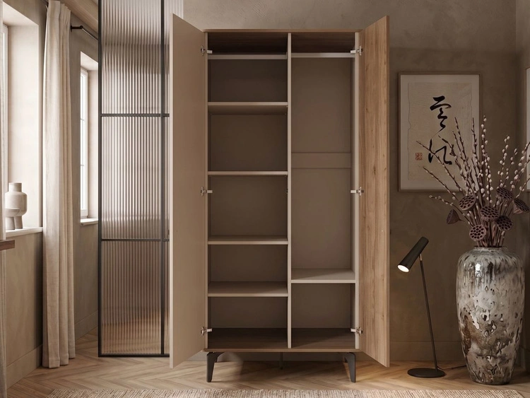 Szafa z drzwiami uchylnymi Arelis Kaszmir, Orzech Royal