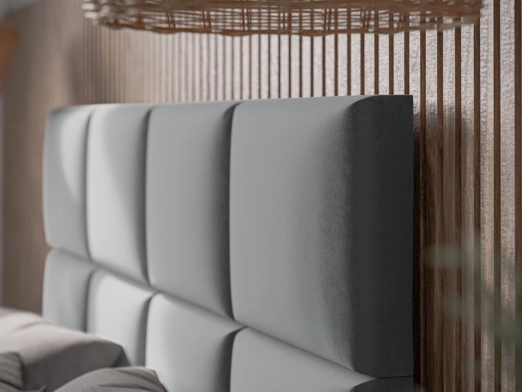 Łóżko tapicerowane ze stelażem 160x200 Luxe Beżowy