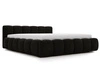 Łóżko tapicerowane z pojemnikiem i stelażem 140x200 Cloud Low czarne