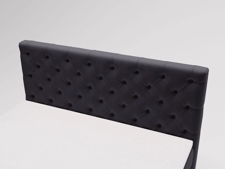 Łóżko kontynentalne z pojemnikiem na pościel 120x200 Montego Ciemnoszare