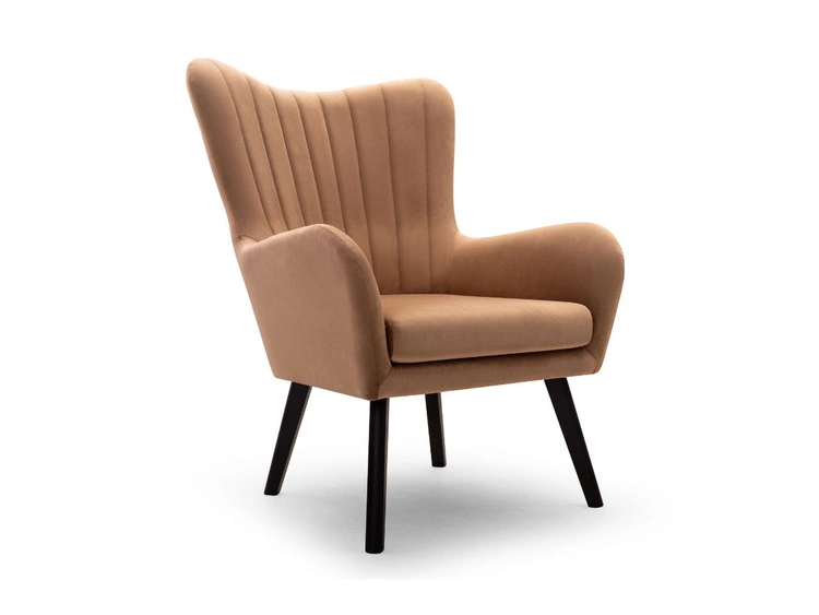 Fotel na nóżkach Ceres Brązowy