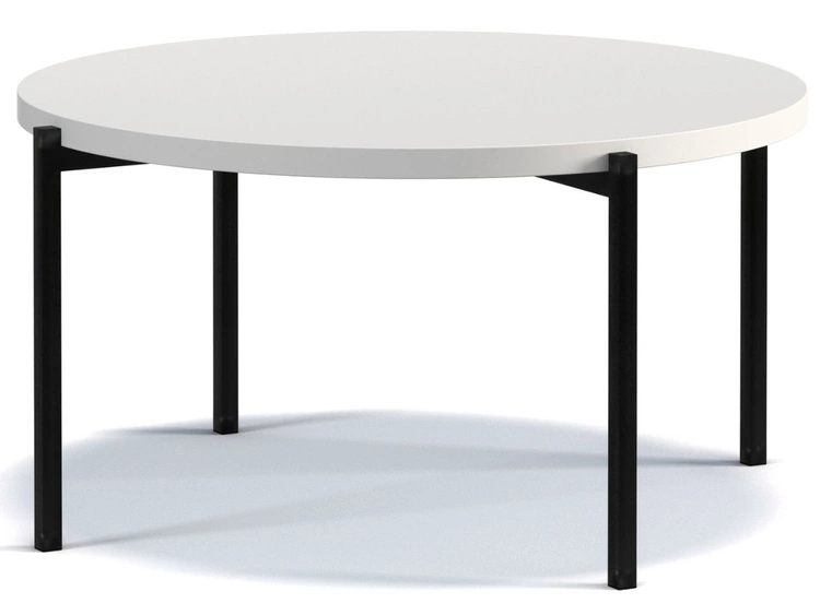 Okrągły Stolik kawowy Sevilla 84 cm Biały mat