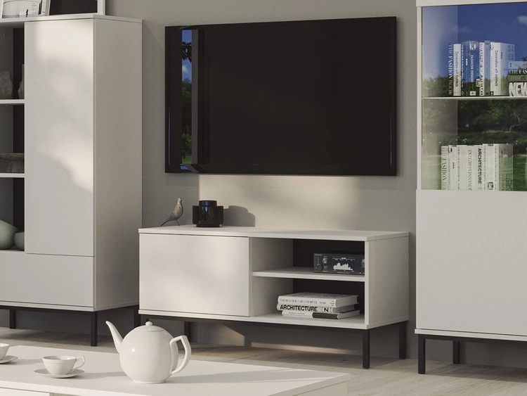 Szafka pod telewizor z drzwiczkami Soroko Biała