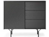 Komoda z drzwiami i szufladami 97 cm Ravi Czarna