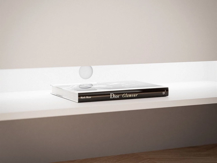 Szafka RTV do salonu 180 cm z czarnymi metalowymi nóżkami i oświetleniem LED Aurelie Biały połysk