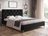 Łóżko tapicerowane ze stelażem 140x200 Tril Czarne