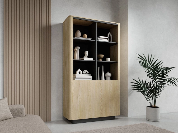 Zestaw mebli do salonu Fascino Dąb Cremona, czarny