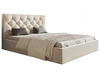 Łóżko tapicerowane z pojemnikiem i stelażem 180x200 Selva Beżowy