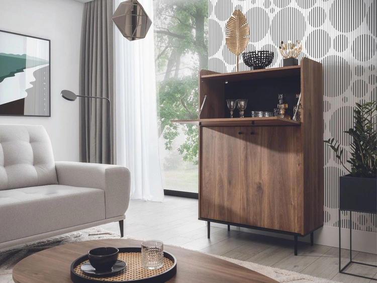 Komoda z funkcją barku Vasa Brązowa