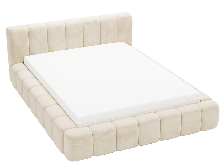 Łóżko tapicerowane z pojemnikiem na pościel 160x200 Ibiza Beżowe