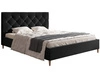Łóżko tapicerowane ze stelażem 160x200 Tril Czarne