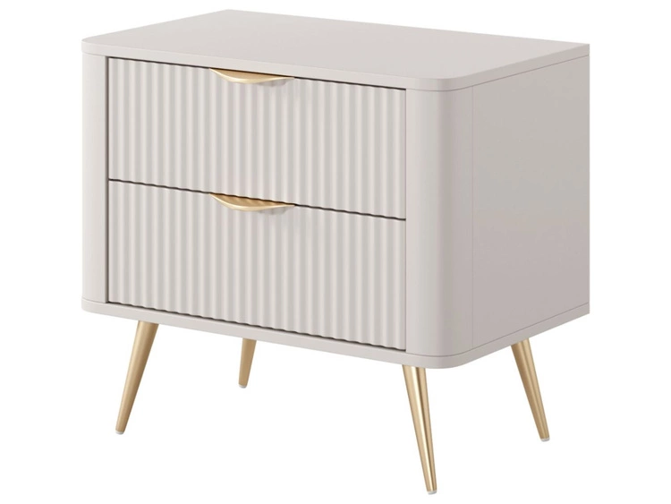 Stolik nocny z szufladami Latina Beżowy