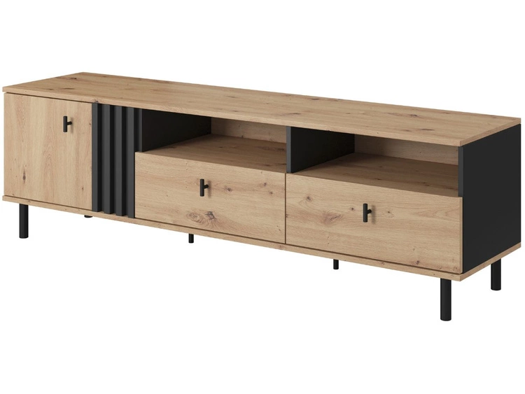 Zestaw mebli do salonu Malone Dąb Artisan, Antracyt