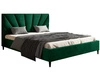 Łóżko tapicerowane ze stelażem 160x200 Fuzi zielone