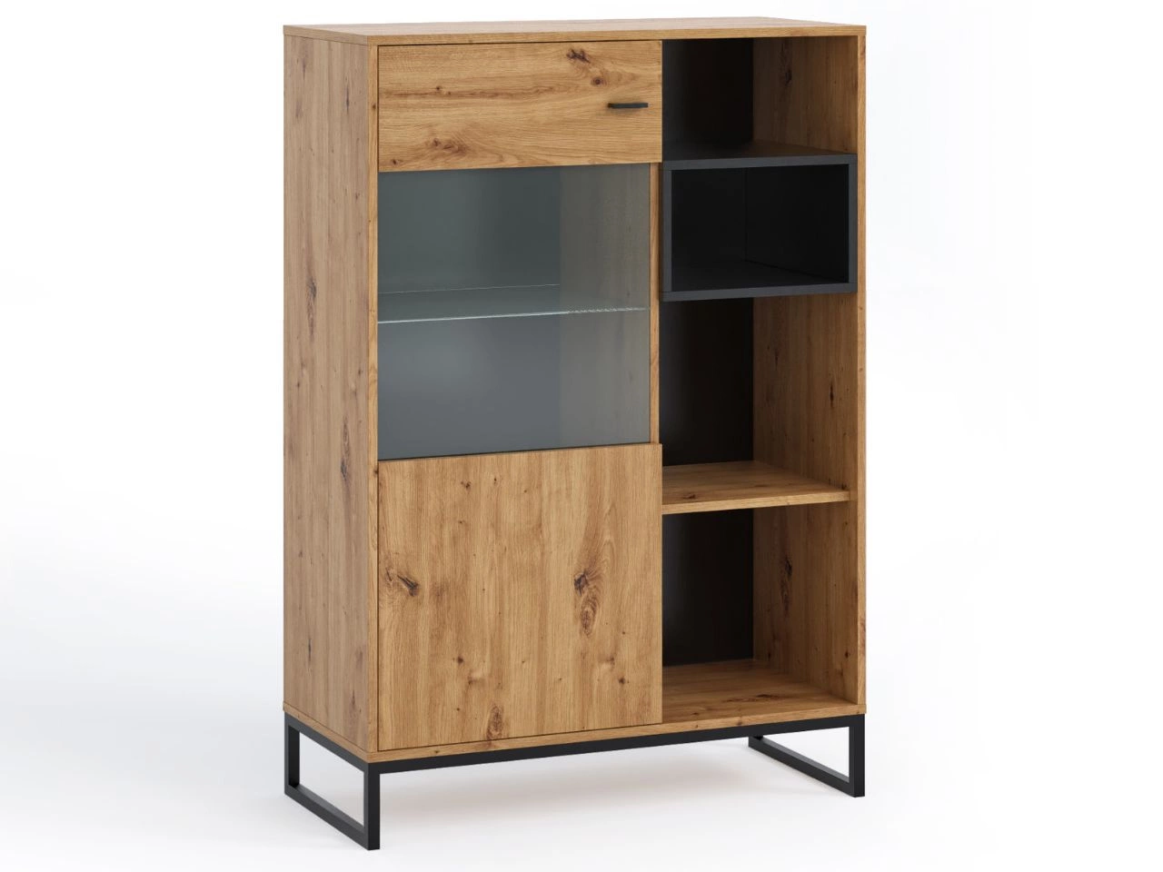 Witryna stojąca do salonu Geneva Dąb Artisan