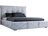 Łóżko tapicerowane z pojemnikiem i stelażem 160x200 Valencia Jasny szary