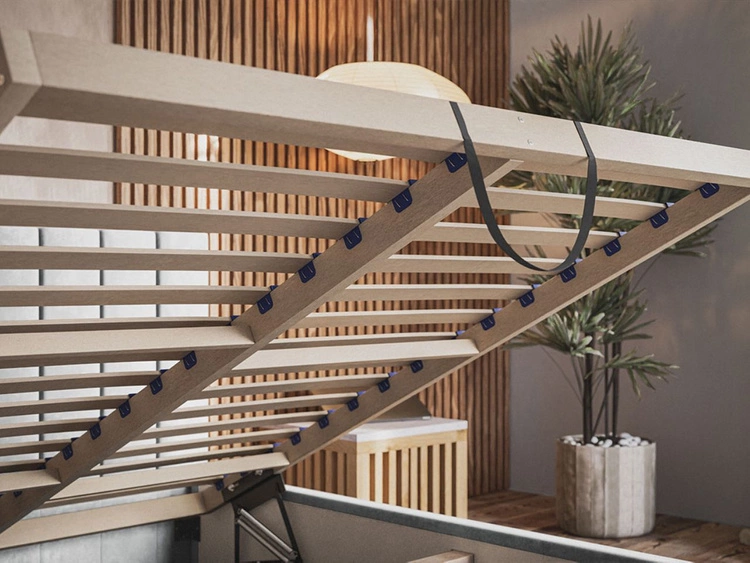 Łóżko tapicerowane z pojemnikiem i stelażem 120x200 Lido zielony