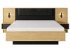Łóżko drewniane z pojemnikiem 160x200 Bolzano Dąb Bałtycki, Czarne