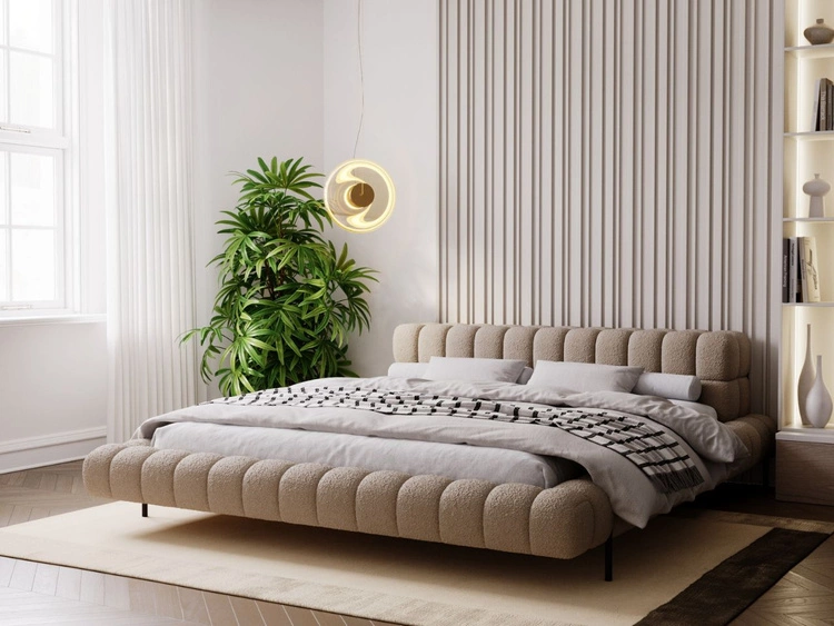 Łóżko tapicerowane ze stelażem 180x200 Imagine Brązowe