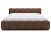 Łóżko tapicerowane z pojemnikiem i stelażem 200x200 Cloud Low brązowe