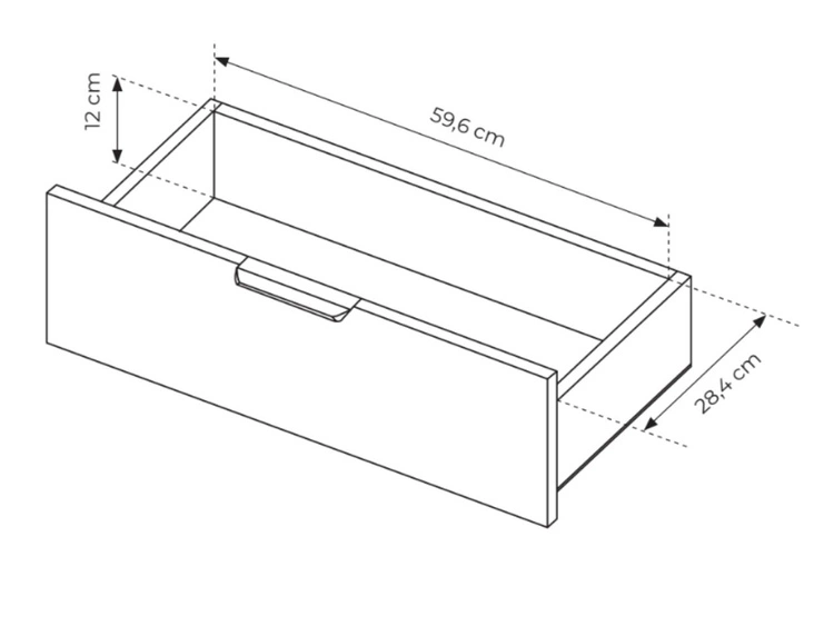 Komoda z 6 szufladami Montreal Brązowa, Czarna