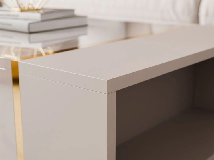 Stolik kawowy w stylu glamour Lunelie kaszmir połysk