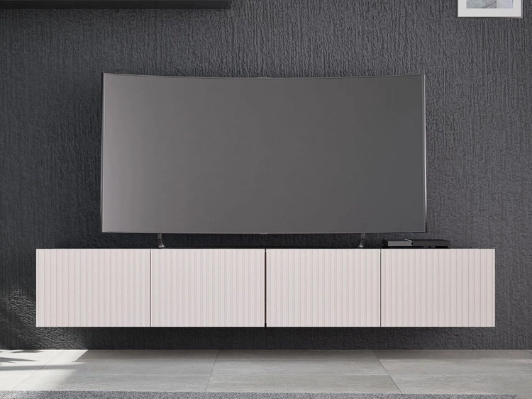 Zestaw szafek pod telewizor z drzwiczkami 200 cm Kioto Kaszmir