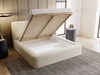 Łóżko tapicerowane z pojemnikiem i stelażem 140x200 Amaro Beżowe