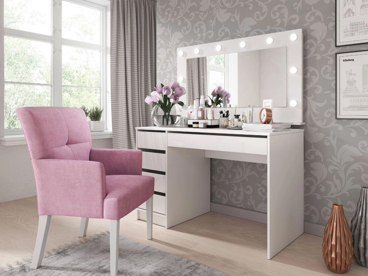 Toaletka z lustrem Anes Biały mat