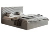 Łóżko tapicerowane z pojemnikiem i stelażem 180x200 Esma Szare