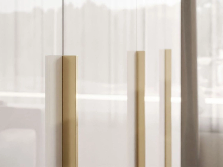 Szafa czterodrzwiowa z drzwiami uchylnymi Ameli Biały Połysk