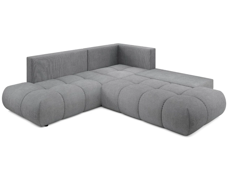 Narożnik z funkcją spania i pojemnikiem Lewy Kair Szary