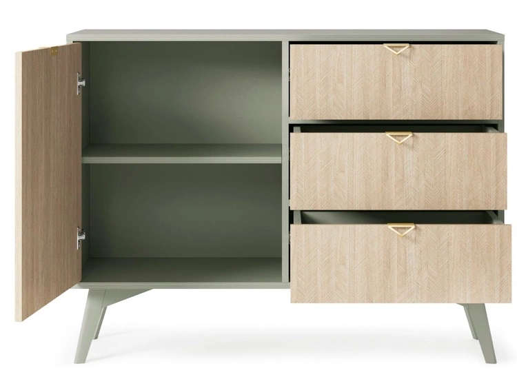 Komoda z drzwiami i szufladami 106 cm Modena Eukaliptus