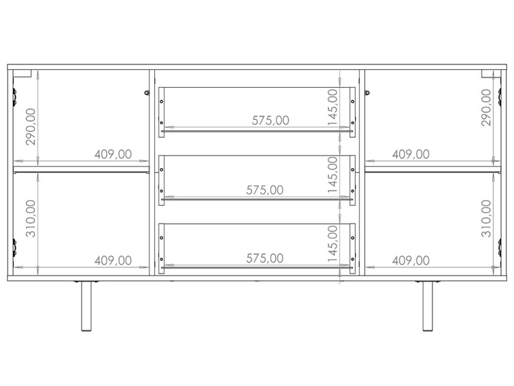 Komoda z drzwiami i szufladami Ankara Beżowa