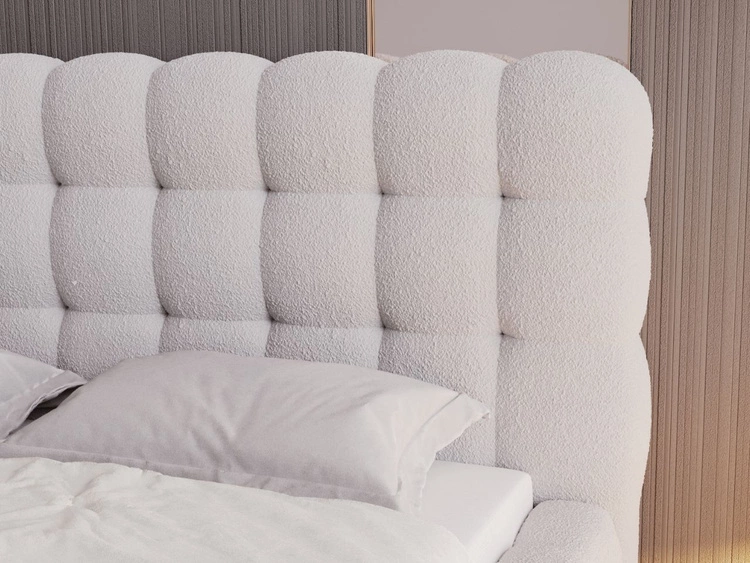 Łóżko tapicerowane z pojemnikiem i stelażem 120x200 Twist Szary