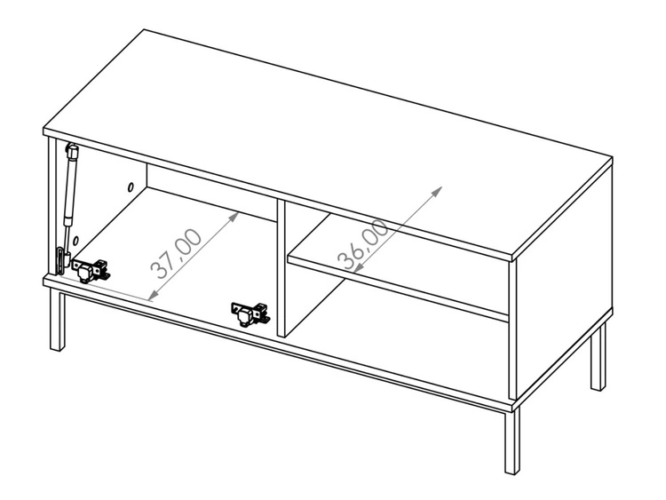 Szafka pod telewizor z drzwiczkami Soroko Biała