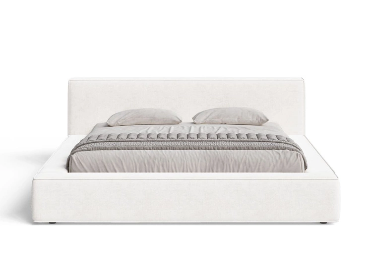 Łóżko tapicerowane z pojemnikiem i stelażem 160x200 Mali Kremowe