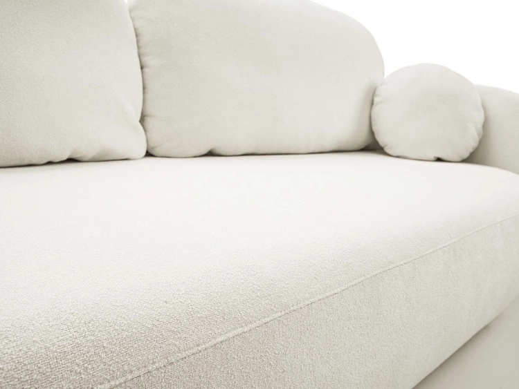 Kanapa z funkcją spania i pojemnikiem na pościel Oreo Kremowy