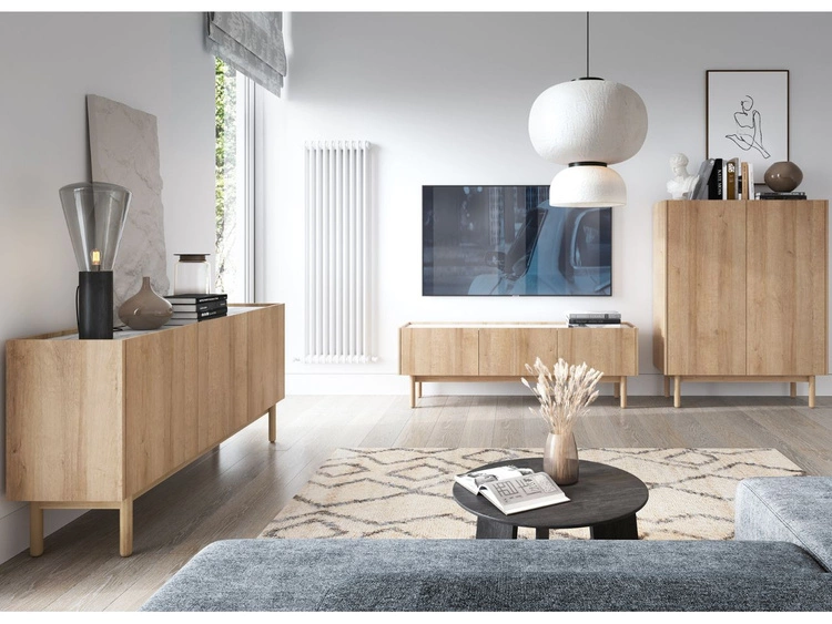 Komoda z drzwiami 97 cm Braha Dąb Riviera