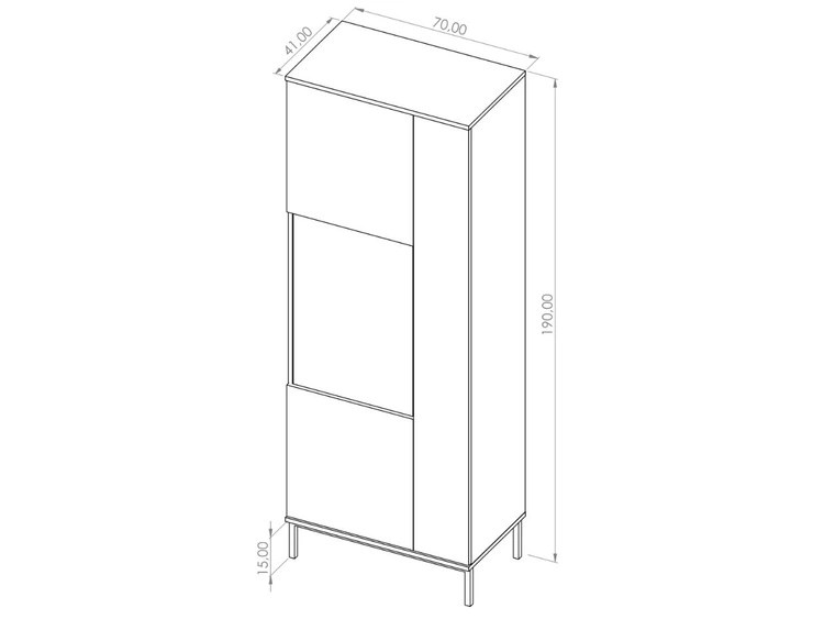 Witryna stojąca do salonu Soroko Hikora