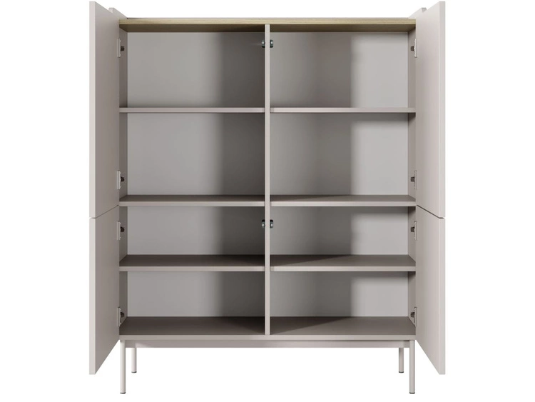 Komoda z drzwiami Abios Beżowy, Dąb Scandi